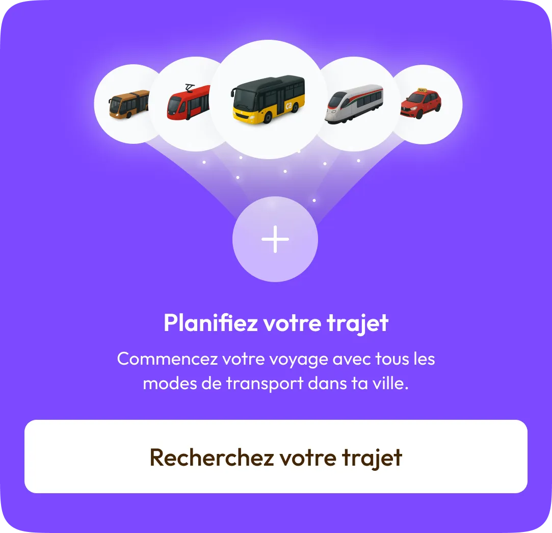 شاشة البحث عن المسار في Weego