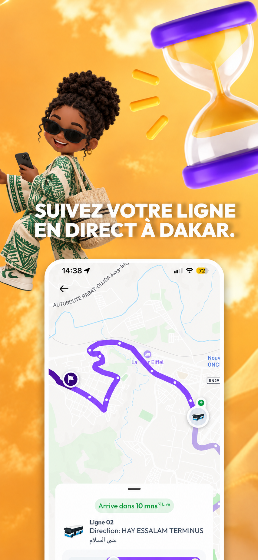 Follow your route in Dakar