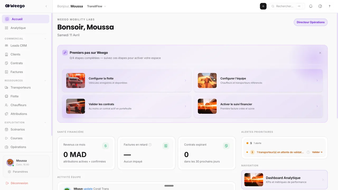WeegoPro fleet dashboard
